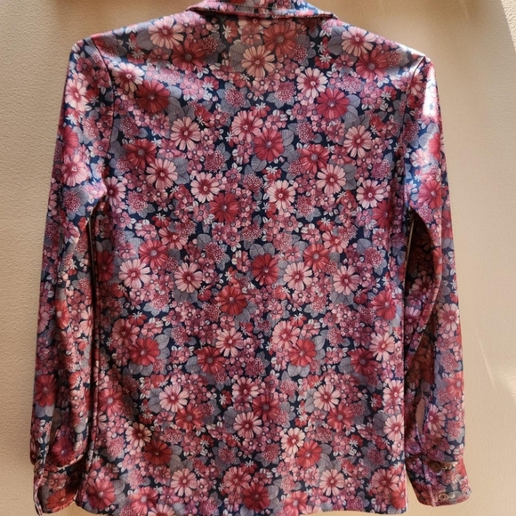 70s vintage floral blouse - Picture 2 of 3